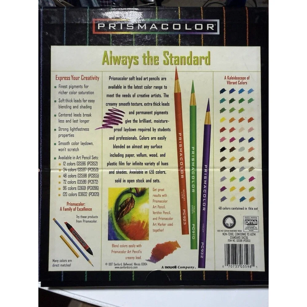 Vintage Sanford Prismacolor Professional Art Soft Lead Colored Pencils 47*